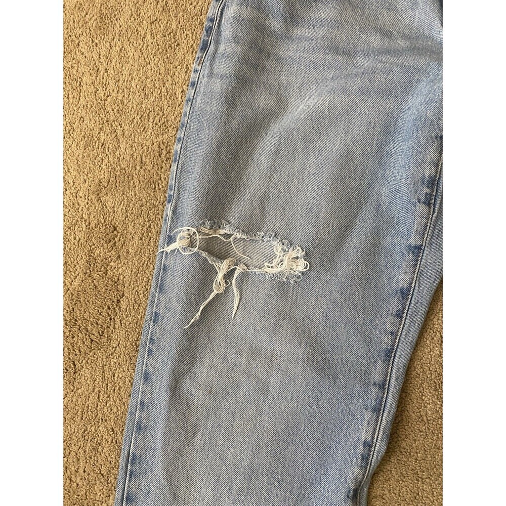 Garage Denim High Rise Distressed Straight Leg Light Wash Jeans Size 9/29 - Picture 3 of 15